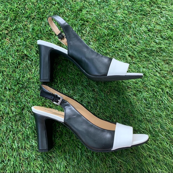 Mootsies Tootsies Size 8 Black and White Retro 3 Inch High Heels - Picture 6 of 12